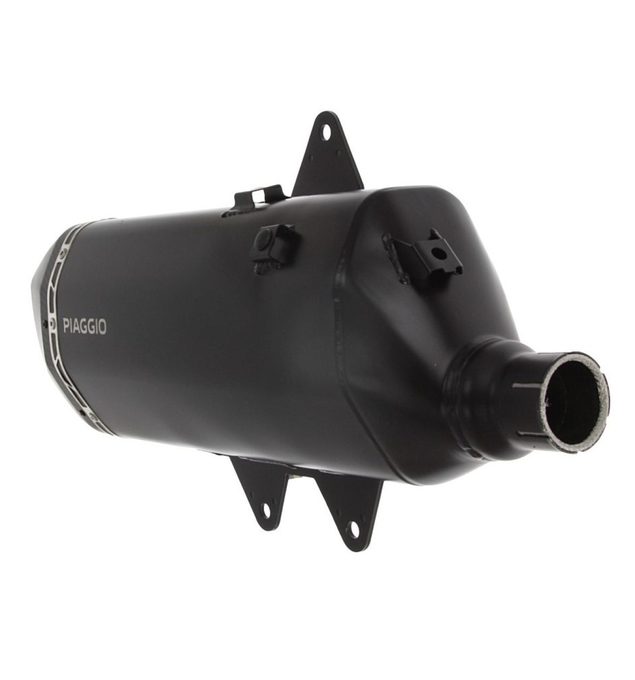 Slip-on uitlaatdemper roestvrij staal zwart voor Piaggio MP3 HPE 530