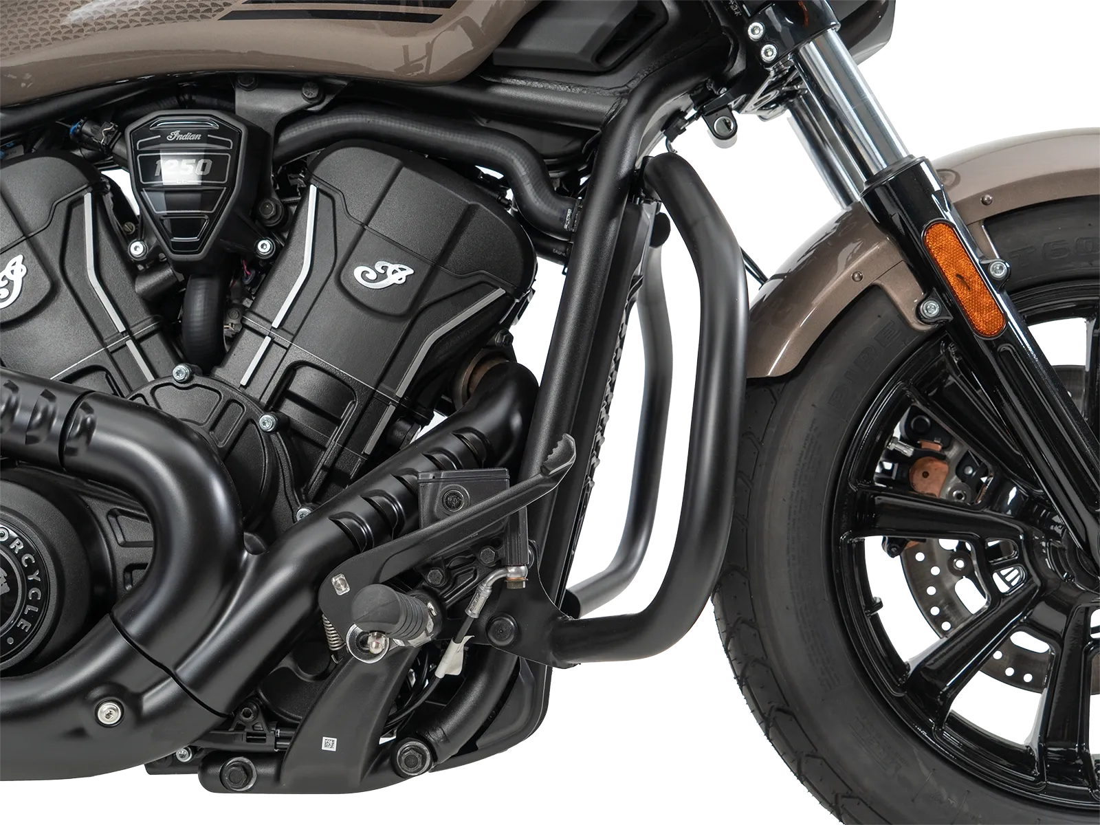 Motorbeschermer zwart voor Indian Scout Sixty Classic (25-) (met naar voren gemonteerd voetsteunsysteem)