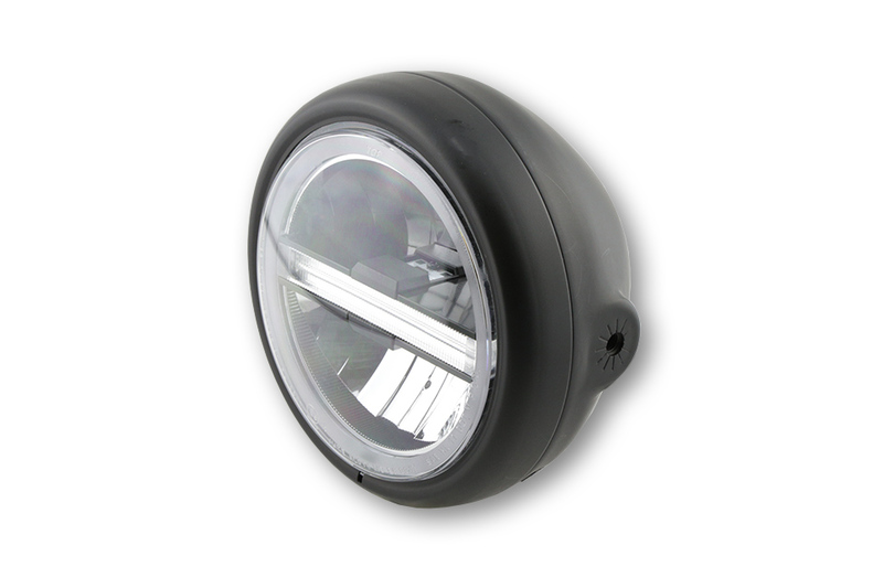 HIGHSIDER pro 5 3/4 inch koplamp Pecos Type 6 LED Zwart Zijmontage, Met TFL