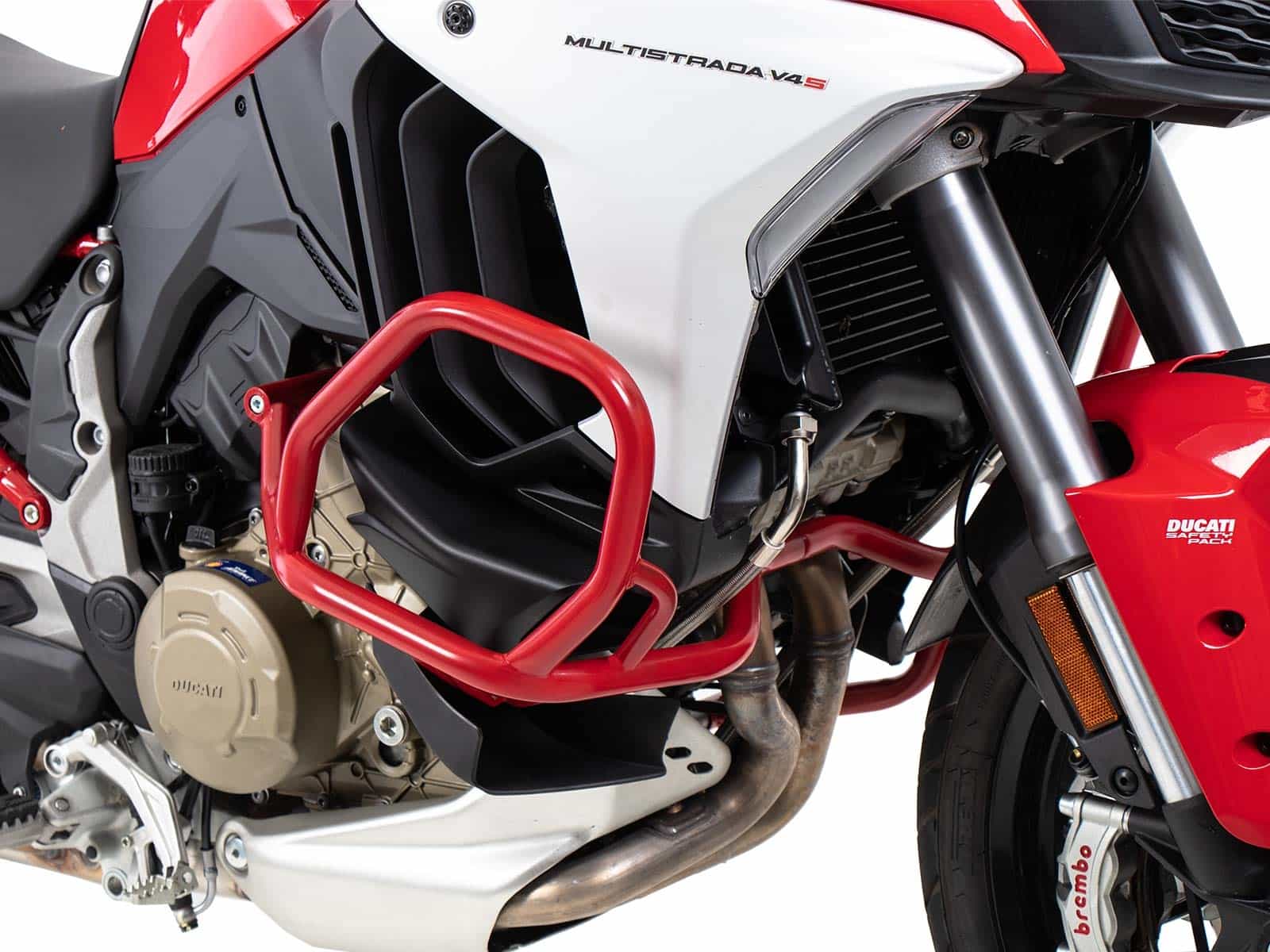 Motorbeschermer rood voor Ducati Multistrada V4 /S /Pikes Peak /Rally /RS (25-) Origineel