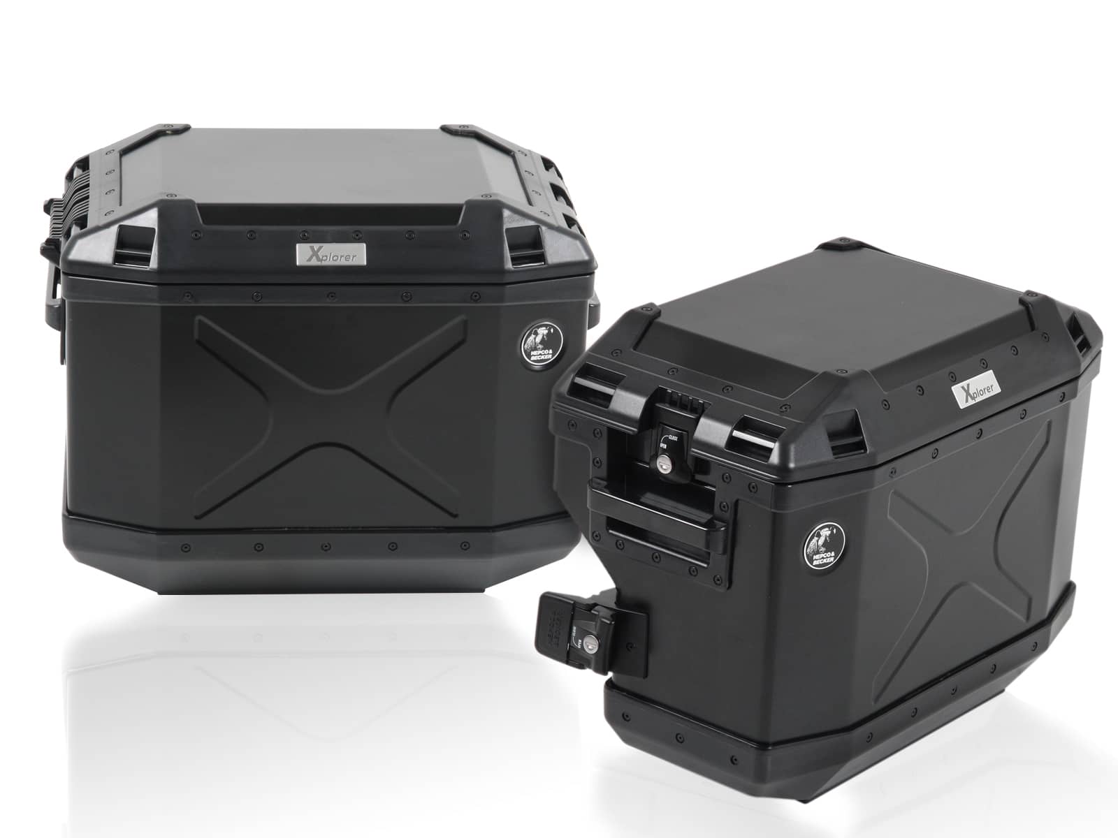 Kofferdrager set Cutout drager incl. kofferset Xplorer Cutout zwart voor BMW R 1250 GS Adventure