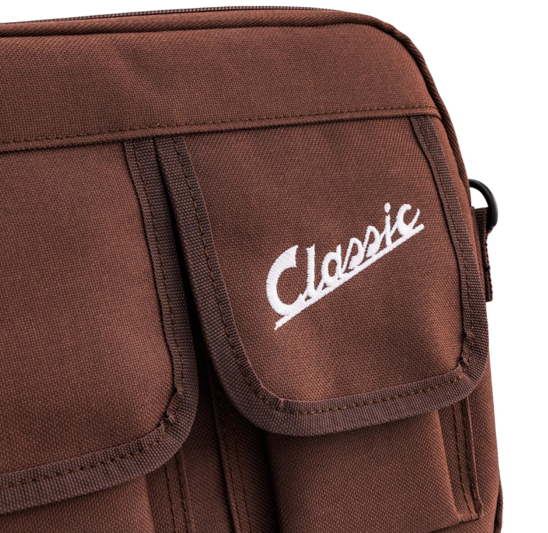 Classic" tas voor bagageruimte/handschoenenkastje Vespa, nylon, tabakbruin