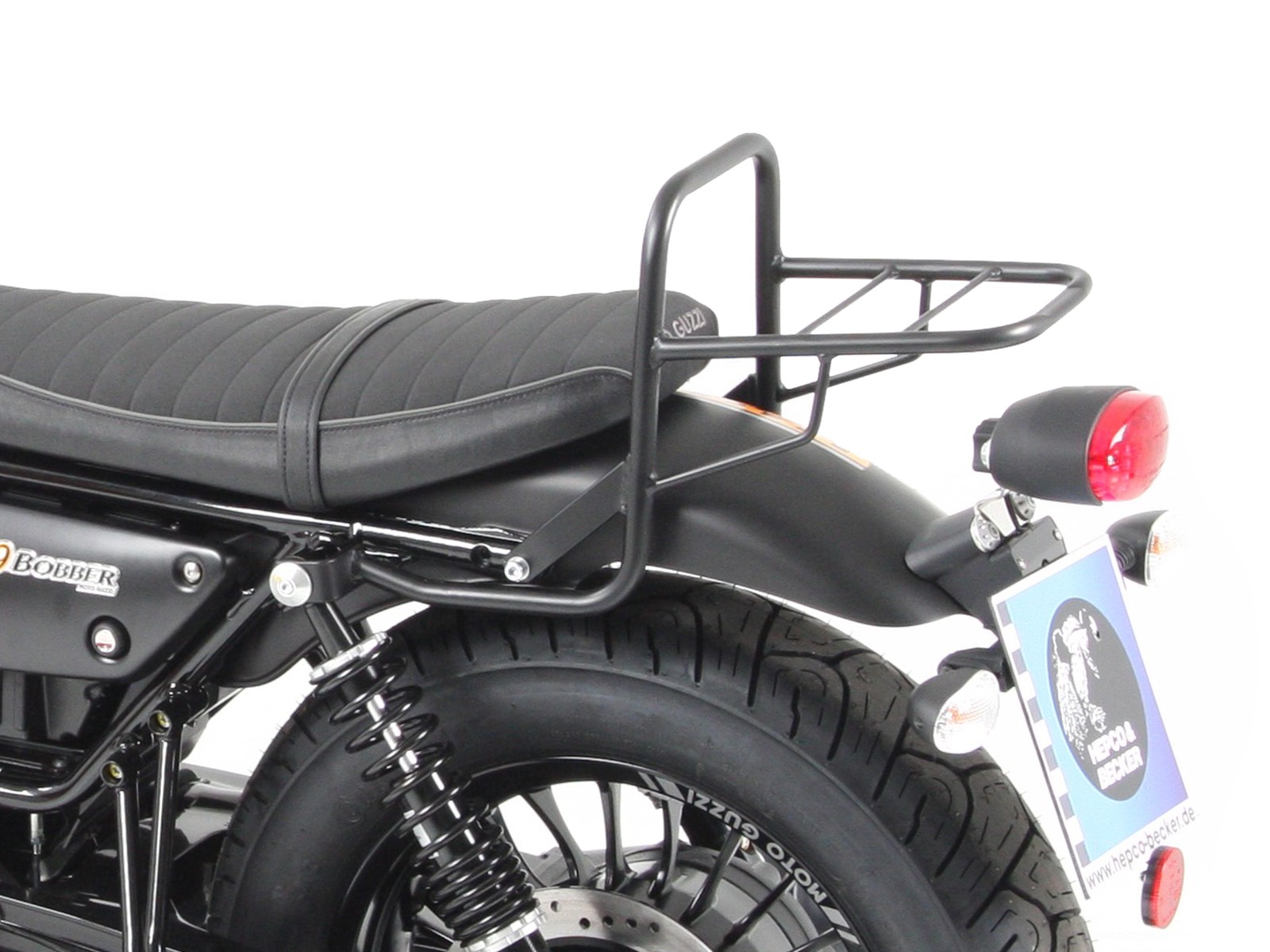 Buisvormig bagagerek Topcaseträger zwart voor V 9 Bobber (Bj.16-) model met korte zit