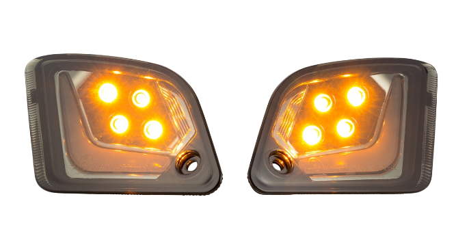 Richtingaanwijzerset voor & achter voor Vespa GTS/GTS Super/GTV 125-300cc ('14-), getint