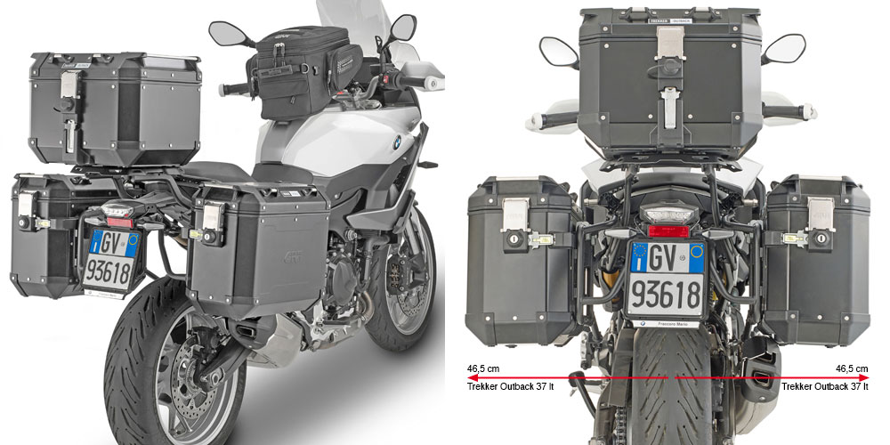 Uitneembare zijtasdrager voor Trekker Outback voor BMW F 900 XR (Bj.20-) Givi
