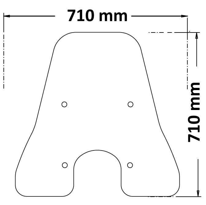 Voorruit origineel type blank voor Vespa GTS 300 (23-)