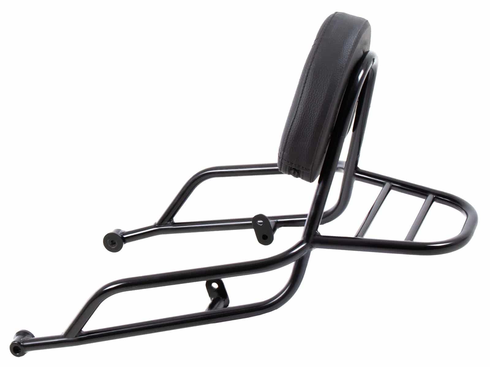 Sissybar met bagagerek zwart voor Moto Guzzi V7 850 Special/Stone/Centenario (21-)