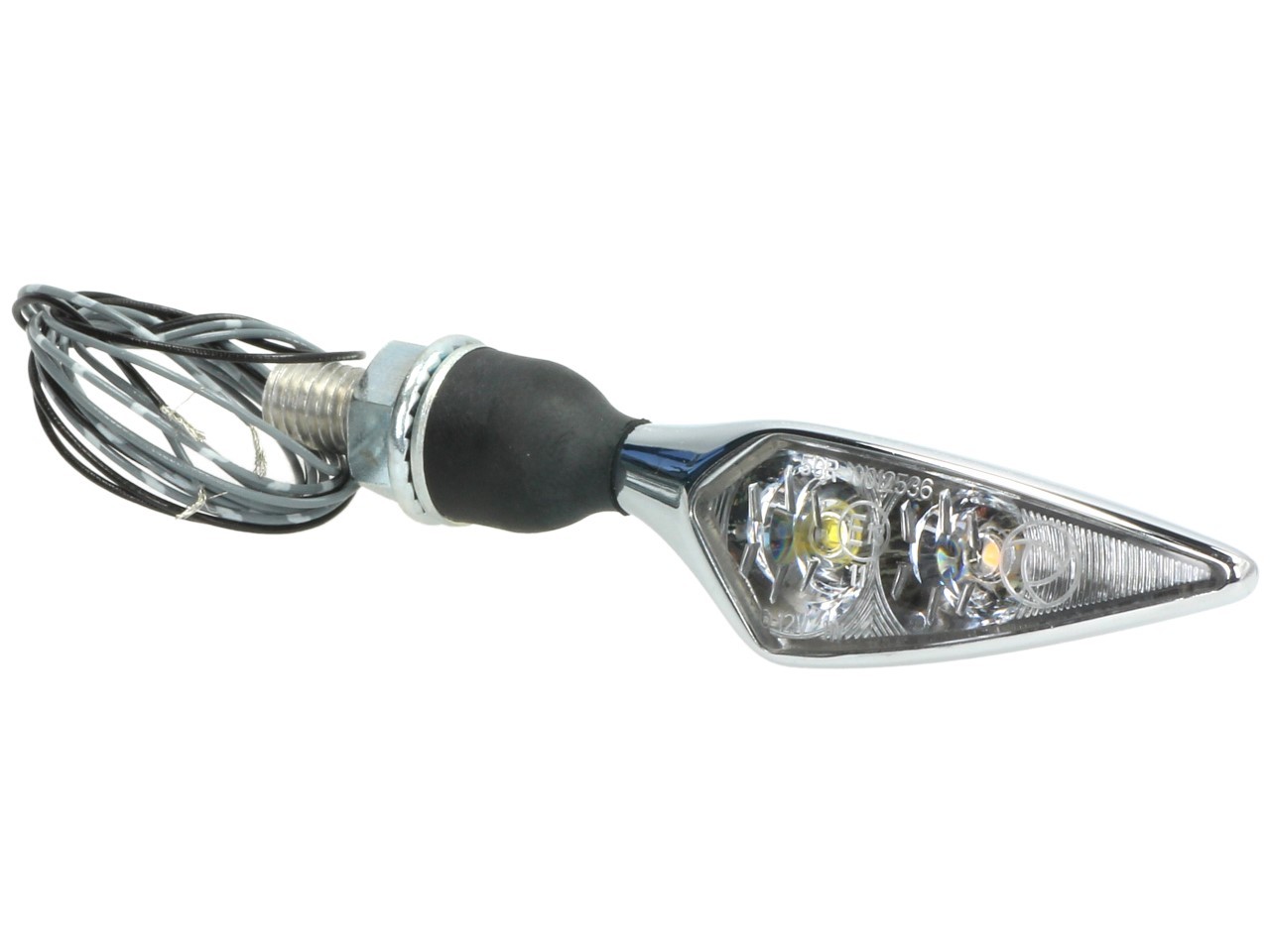 Kellermann indicator met positielicht, Rhombus PL, staal, LED, VL, 12 V, glanzend chroom, M8x20