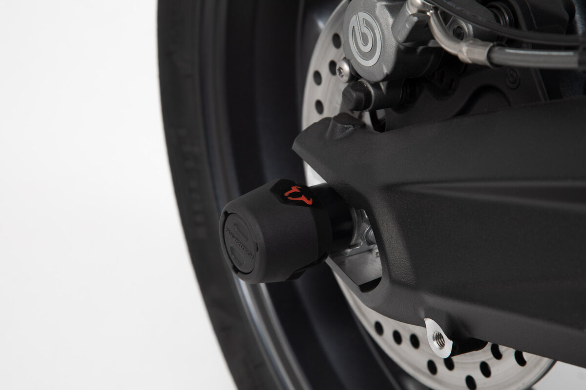 SW-Motech Crashpad kit voor achteras zwart voor Triumph Street Triple, Daytona - SW Motech