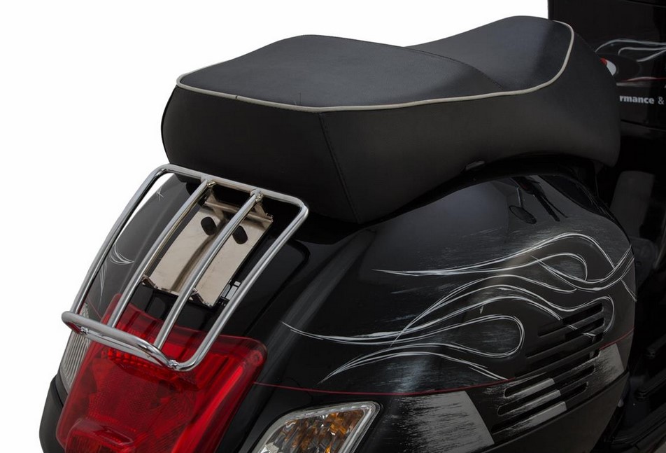 Bagagerek achteraan jaren 70 voor Vespa GTS/GTV/GT 125-300cc 4T LC, chroom