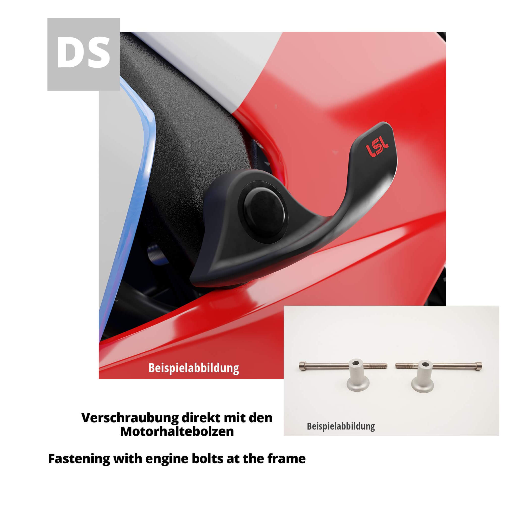 LSL SlideWing Anbaukit für Suzuki GSX-R1000,  2003-2004, GSX-R600, GSX-R750, 2004-2005