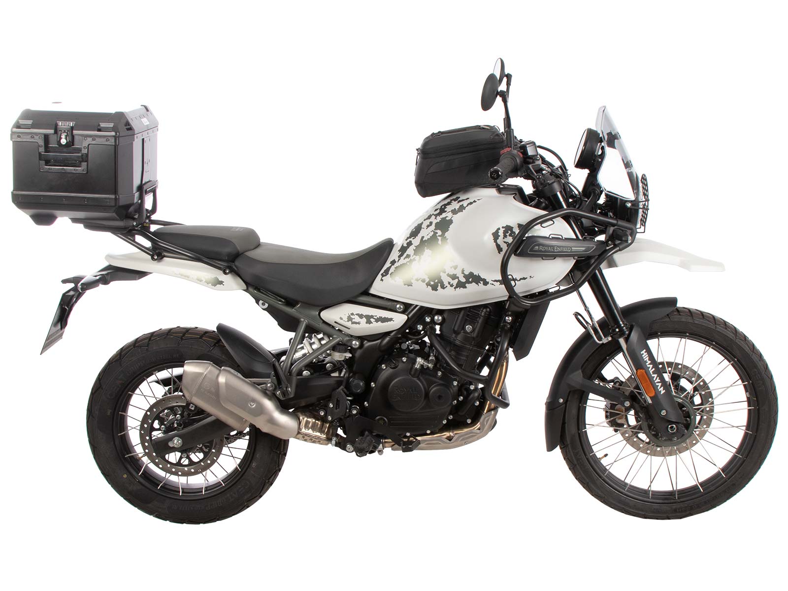 Alurack topkofferdrager zwart op origineel bagagerek voor Royal Enfield Himalayan 450 (24-)