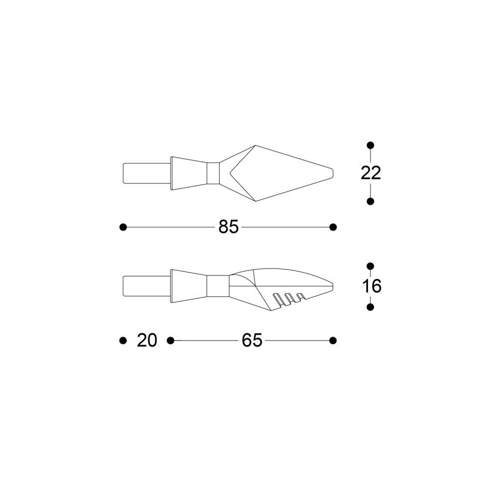 Barracuda knipperlicht X-LED B-LUX zilver