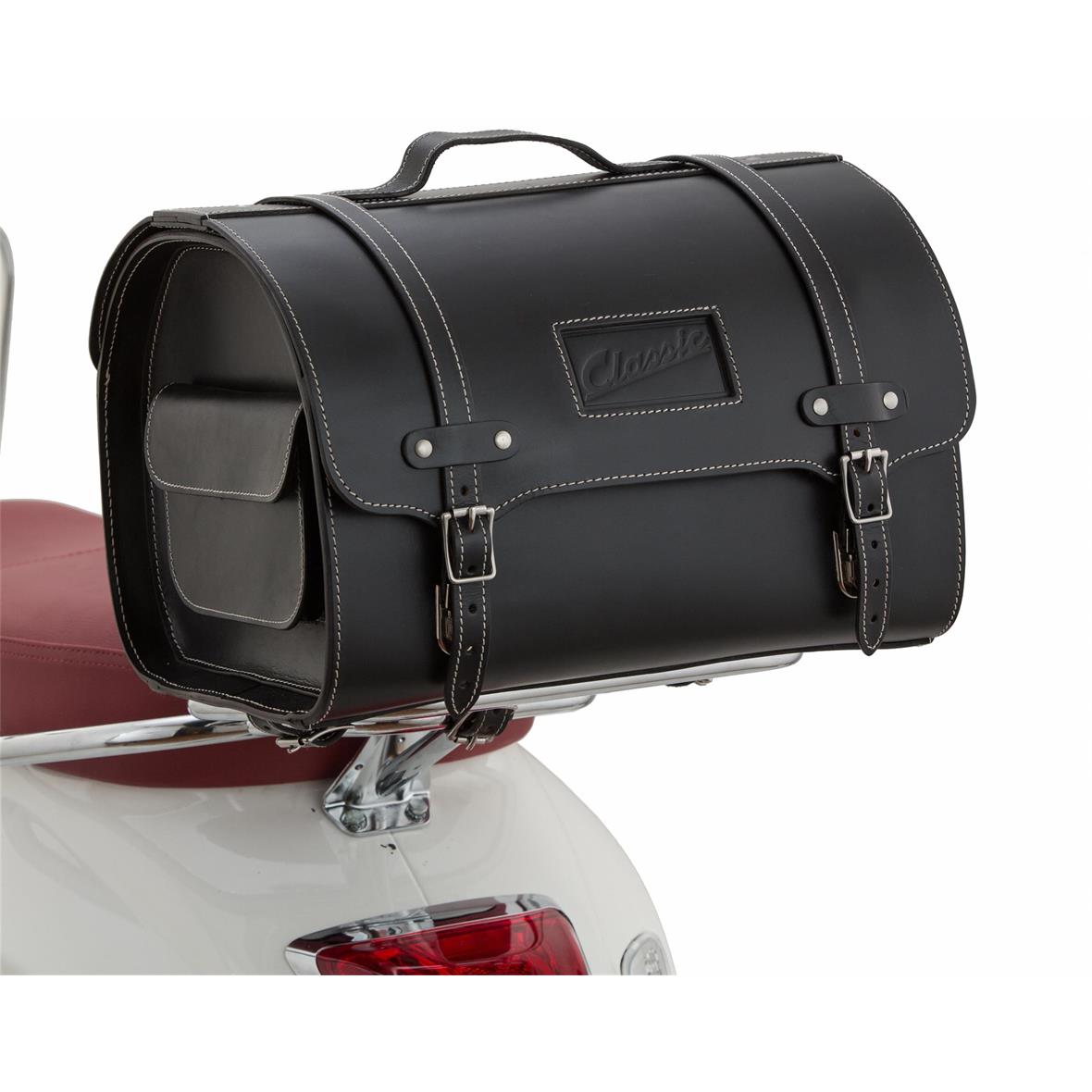 Lederen etui "Classic" voor Vespa - zwart
