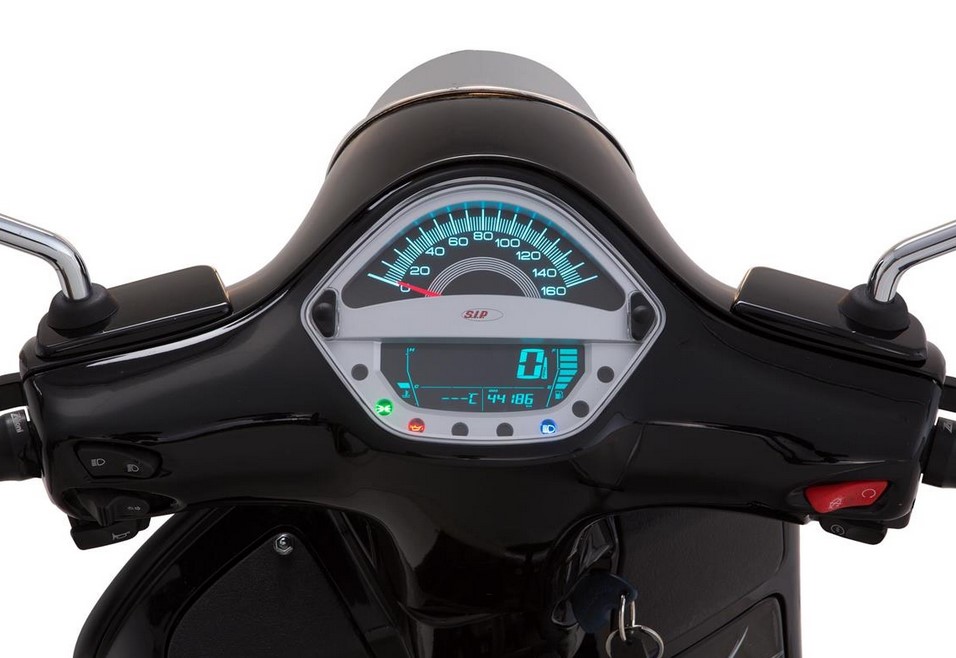 Toerenteller/snelheidsmeter voor Vespa GTS/GTS Super 125-300cc ('14-'16), zilver