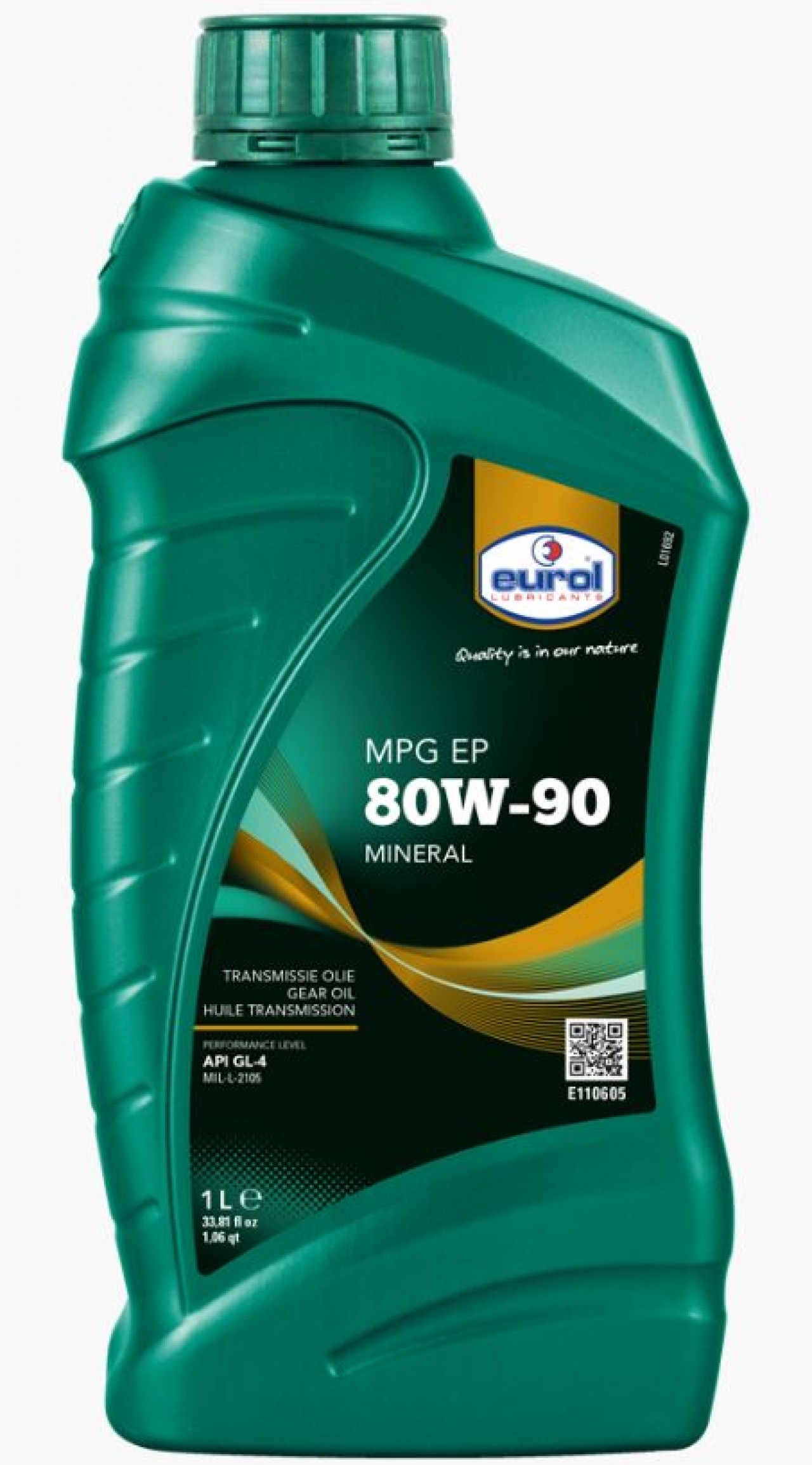 Eurol Transmissieolie, 1 liter, SAE 80W/90, Transmissieolie GL4, E110605, Inspectie
