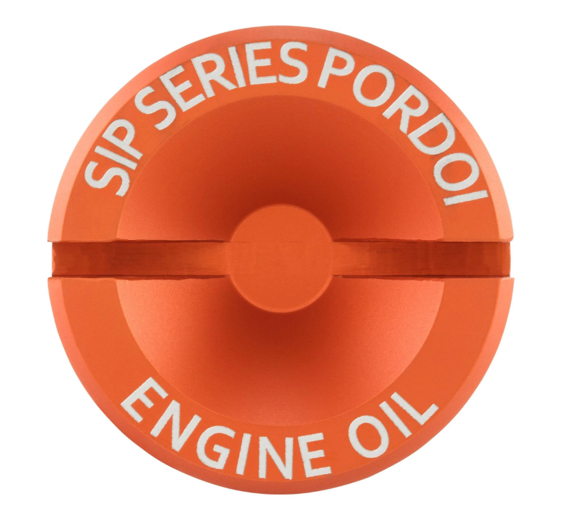 Olievuldop motorolie voor Vespa GTS Super 125cc 4T LC Euro 3 (09-16), mat oranje