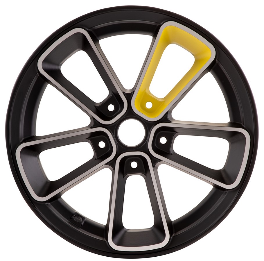 Velg voor/achter 12" voor Vespa GTS/GTS Super/GTV/GT 60/GT/GT L 125-300cc, zwart/geel