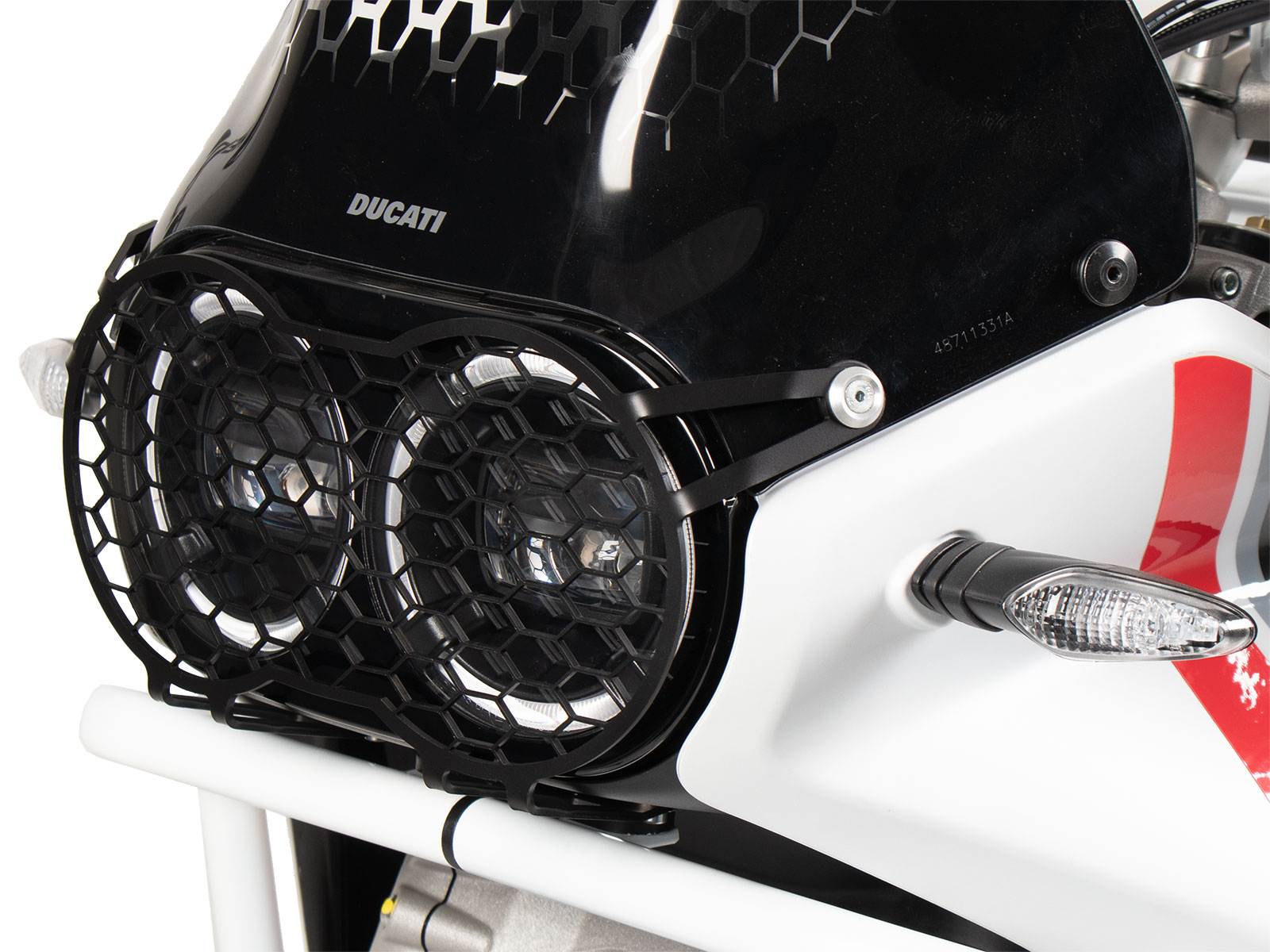 Lampbeschermer zwart voor Ducati Desert X Rally (24-) Hepco & Becker