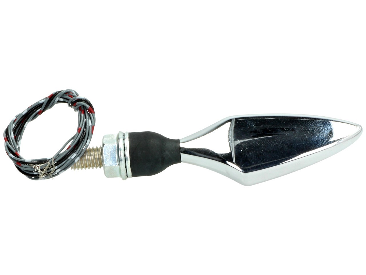 Kellermann knipperlicht, achter- en remlicht, Rhombus DF, staal, LED, HL, 12 V, glanzend chroom, M8x20