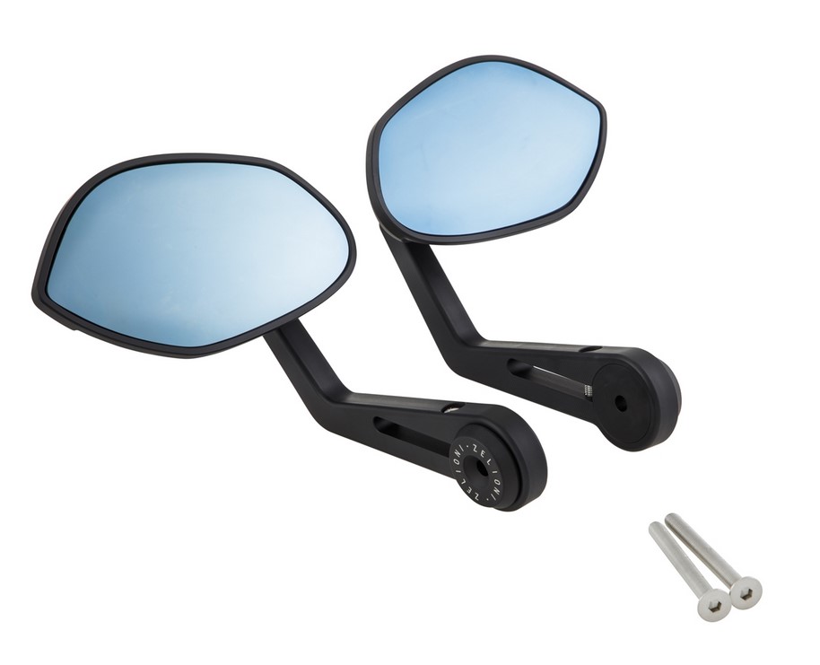 Stuurspiegel ZELIONI voor Vespa, rechts en links, mat zwart