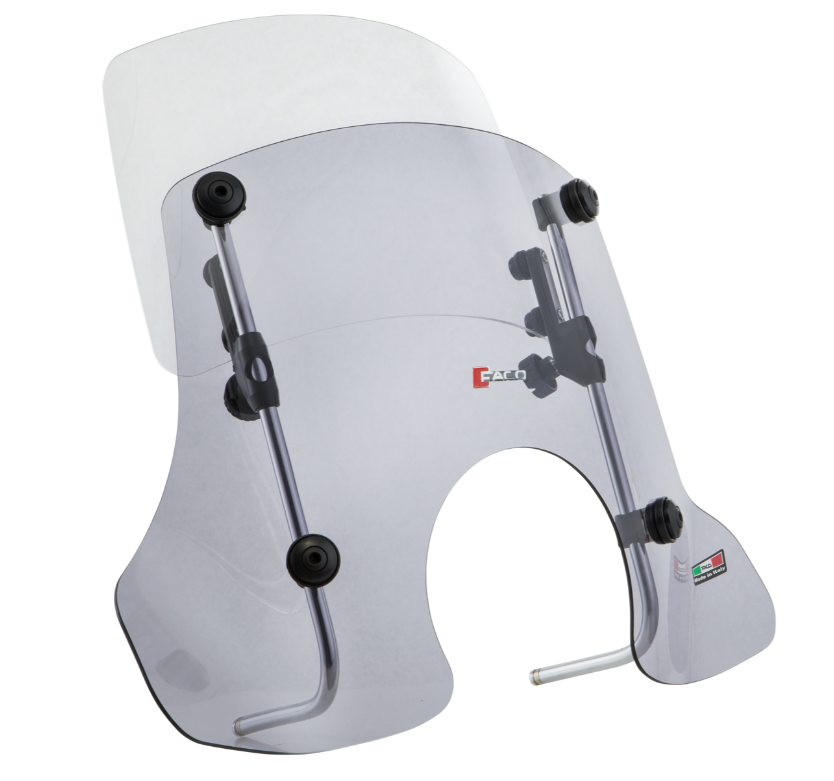 Windscherm FACO "Twin-Screen" voor Vespa PX 80-200cc, getint