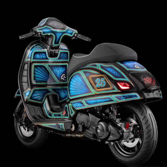 Variohoes voor Vespa, mat zwart