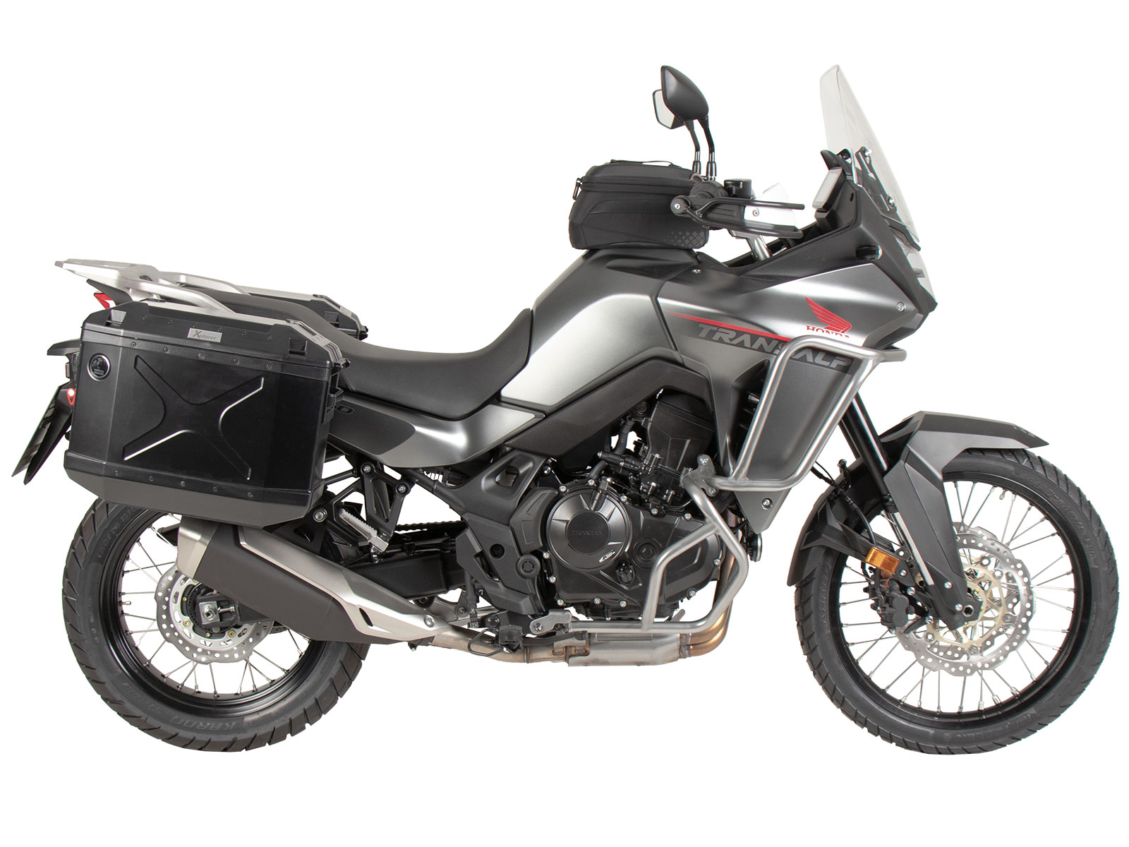 Vastgeschroefde zwarte zijkofferhouders voor Honda XL 750 Transalp / E-Clutch (25-) Hepco & Becker