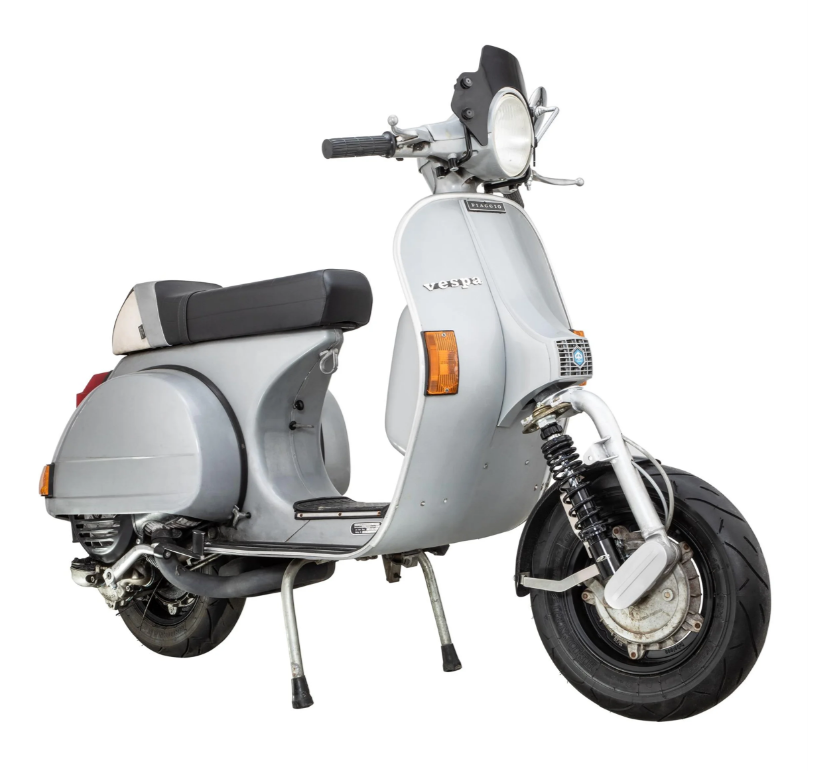 Spatbord 2.0 Garelli Race EVO II voor Vespa PX 80-200ccm, carbon helder, roestvrijstalen beugel