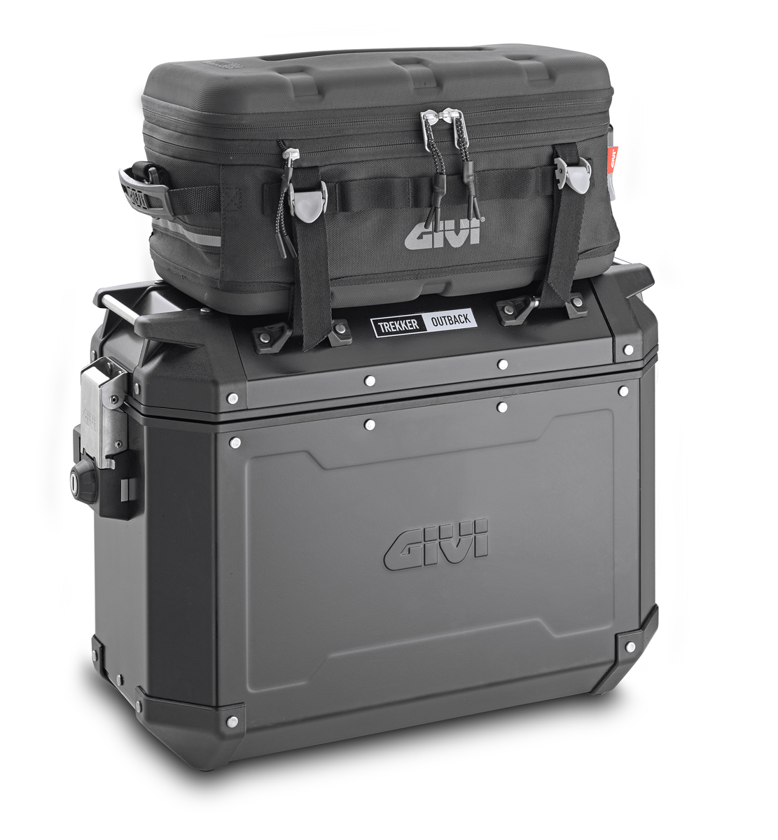Givi aluminium zijkofferset Trekker Outback 37L zwart Monokey