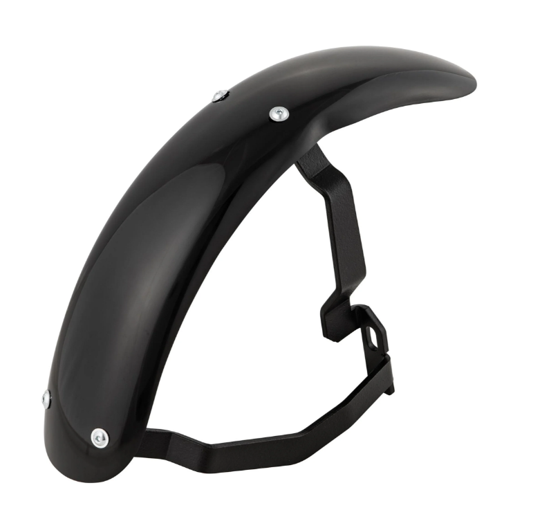 Spatbord 2.0 Garelli Race EVO II voor Vespa PX 80-200ccm, GFK zwart, beugel zwart