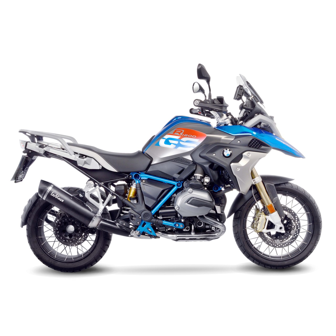 LeoVince uitlaatsysteem SBK Nero voor BMW R 1200 GS /Adventure, zwart, slip on, Euro4, E-certificaat