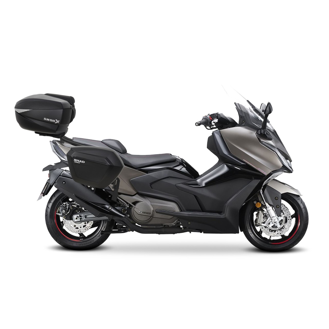 Shad-topkofferhouder, zwart gelakt, voor Kymco AK 550 Premium (23-25)