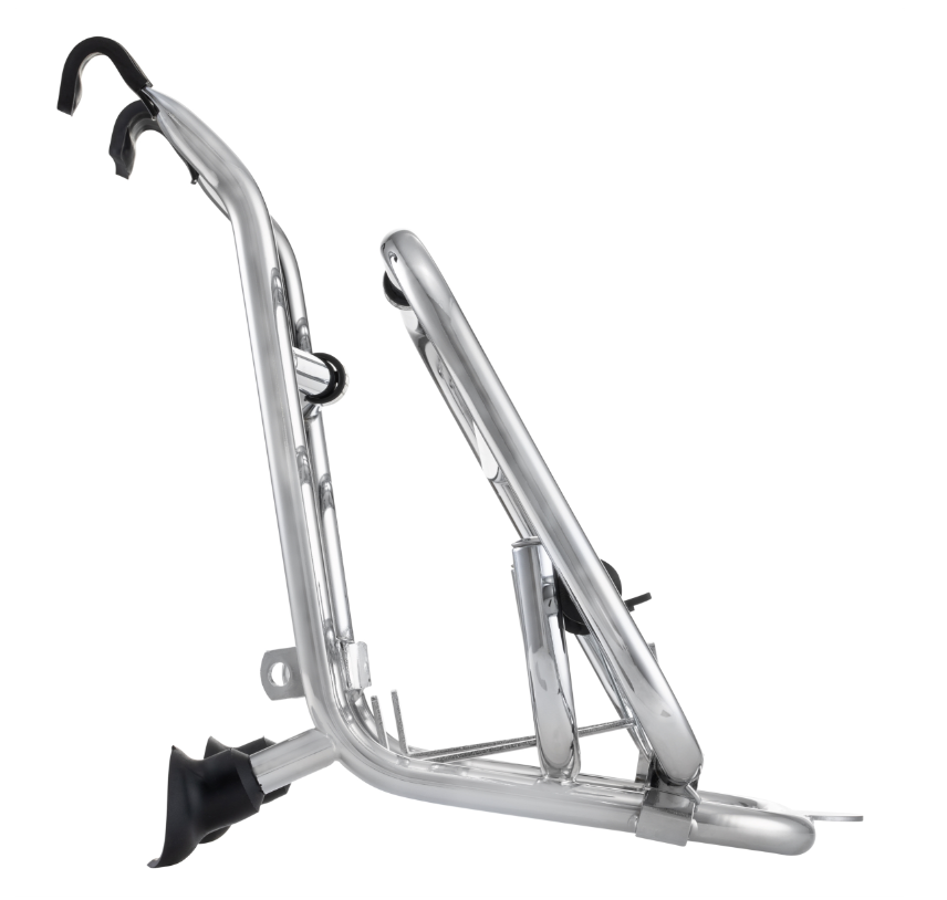 Bagagerek vooraan voor Vespa PX 80-200cc, opvouwbaar, chroom