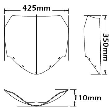 Windscherm origineel type voor BMW R 850 R /R 1100 R (94-02), licht getint
