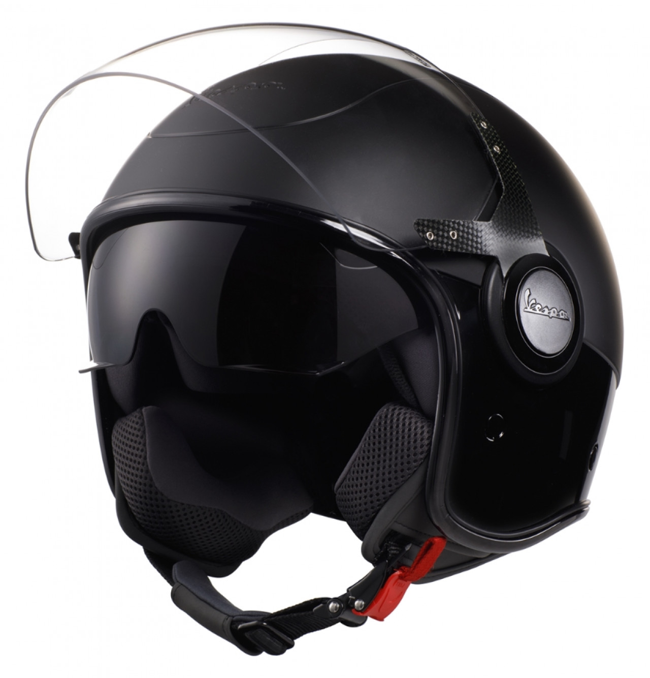 Vespa VJ-helm zwart / zwart - XS