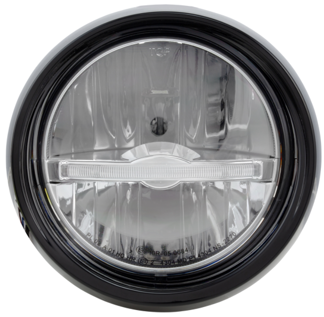 Koplamp LED voor Vespa Primavera 50-150ccm 2T/4T (-'18), glanzend zwart