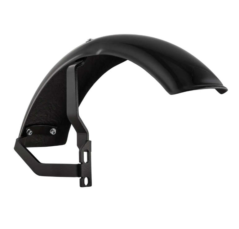 Spatbord 2.0 Garelli EVO II voor Vespa PX 80-200ccm, GFK zwart, beugel zwart