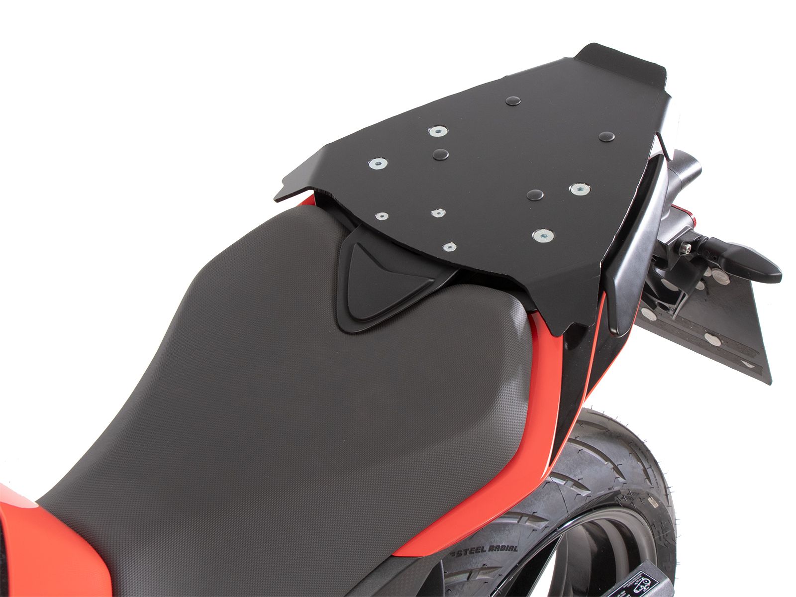 Sportrek vast zwart voor Aprilia Tuono 457 (25- ) Hepco & Becker