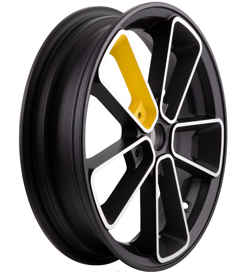 Velg voor/achter 13" voor Vespa GTS/GTS Super/GTV/GT 60/GT/GT L 125-300cc, zwart/geel