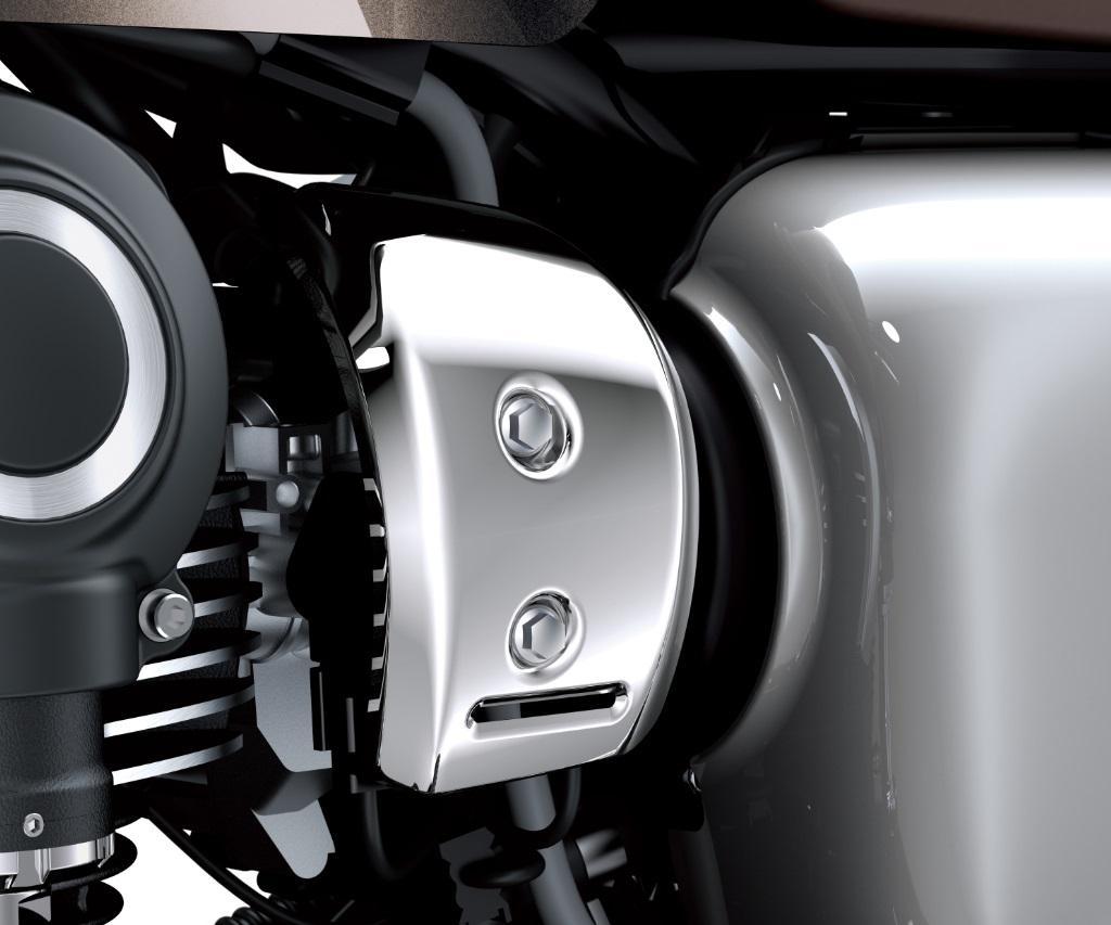 Gasklephuisdeksel chroom links voor W 800 Street (Bj.19-) Origineel Kawasaki