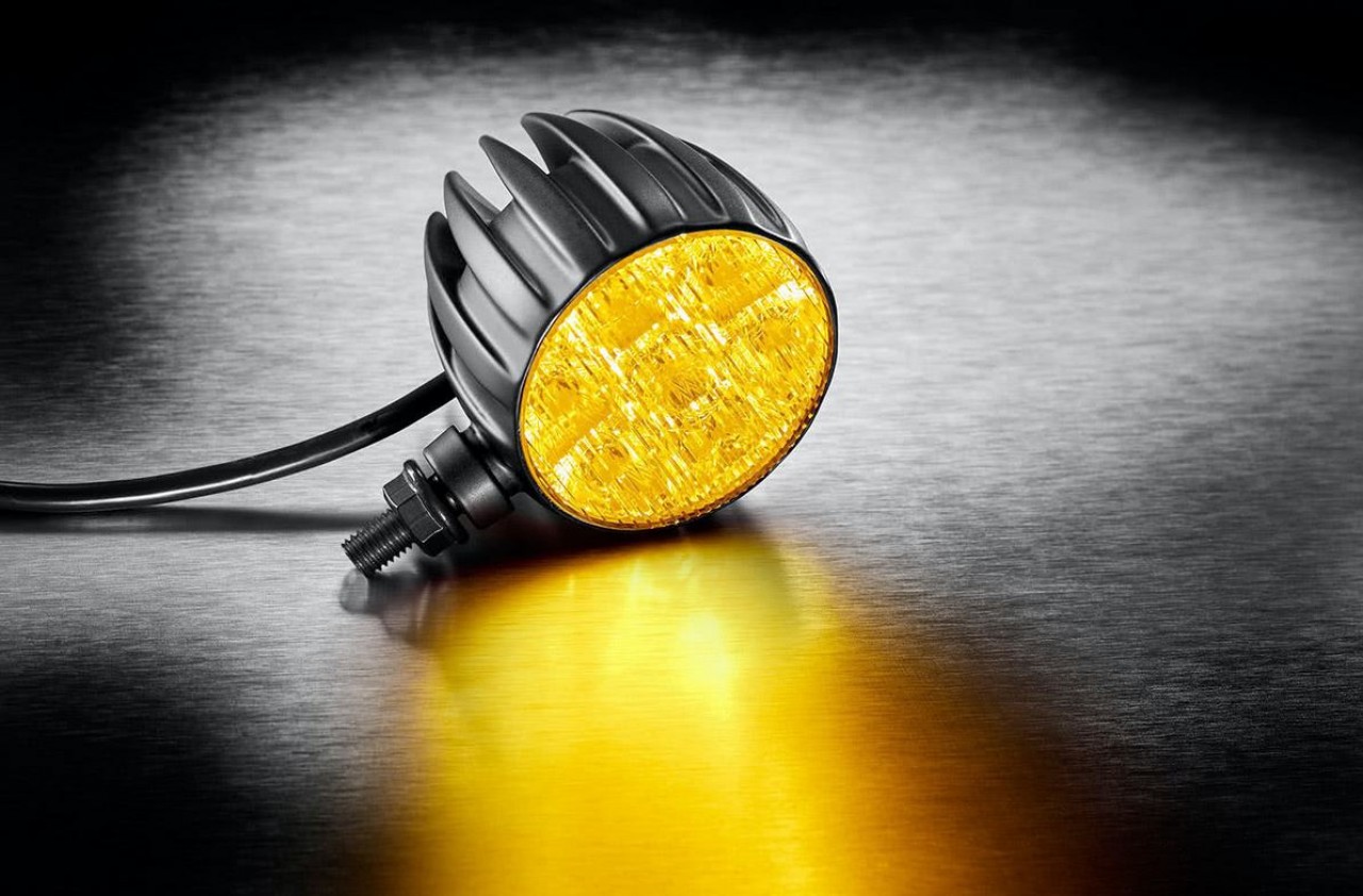 Kellermann dagrijlicht met positielicht en richtingaanwijzer, Dayron, aluminium, LED, voorzijde, 12 V, matzwart