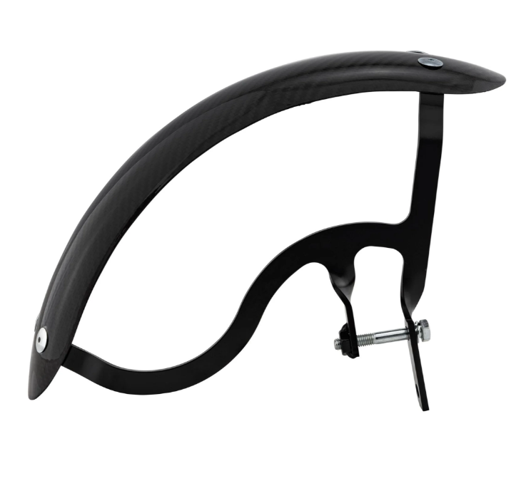 Spatbord Garelli Race EVO II voor Vespa PX 80-200ccm, carbon, houder zwart