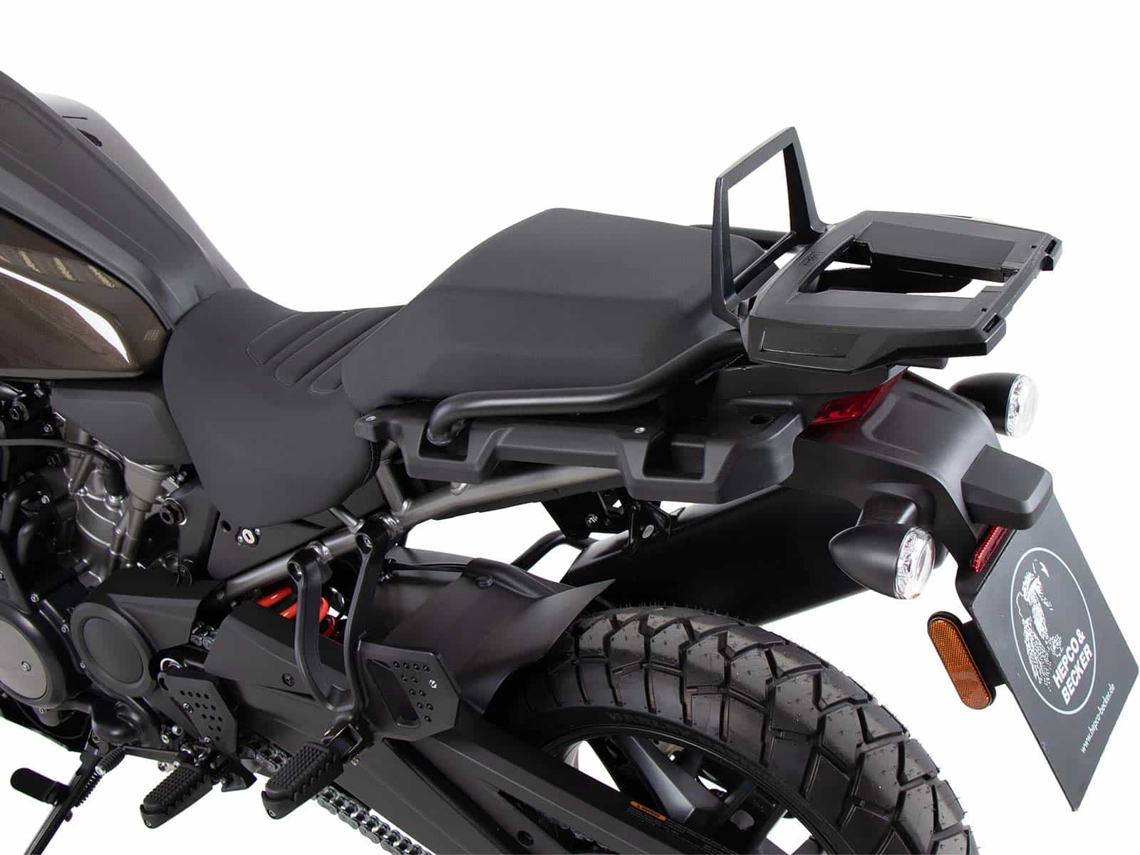 Aluminium topkofferdrager zwart voor Harley Davidson Pan America (21-) Hepco & Becker