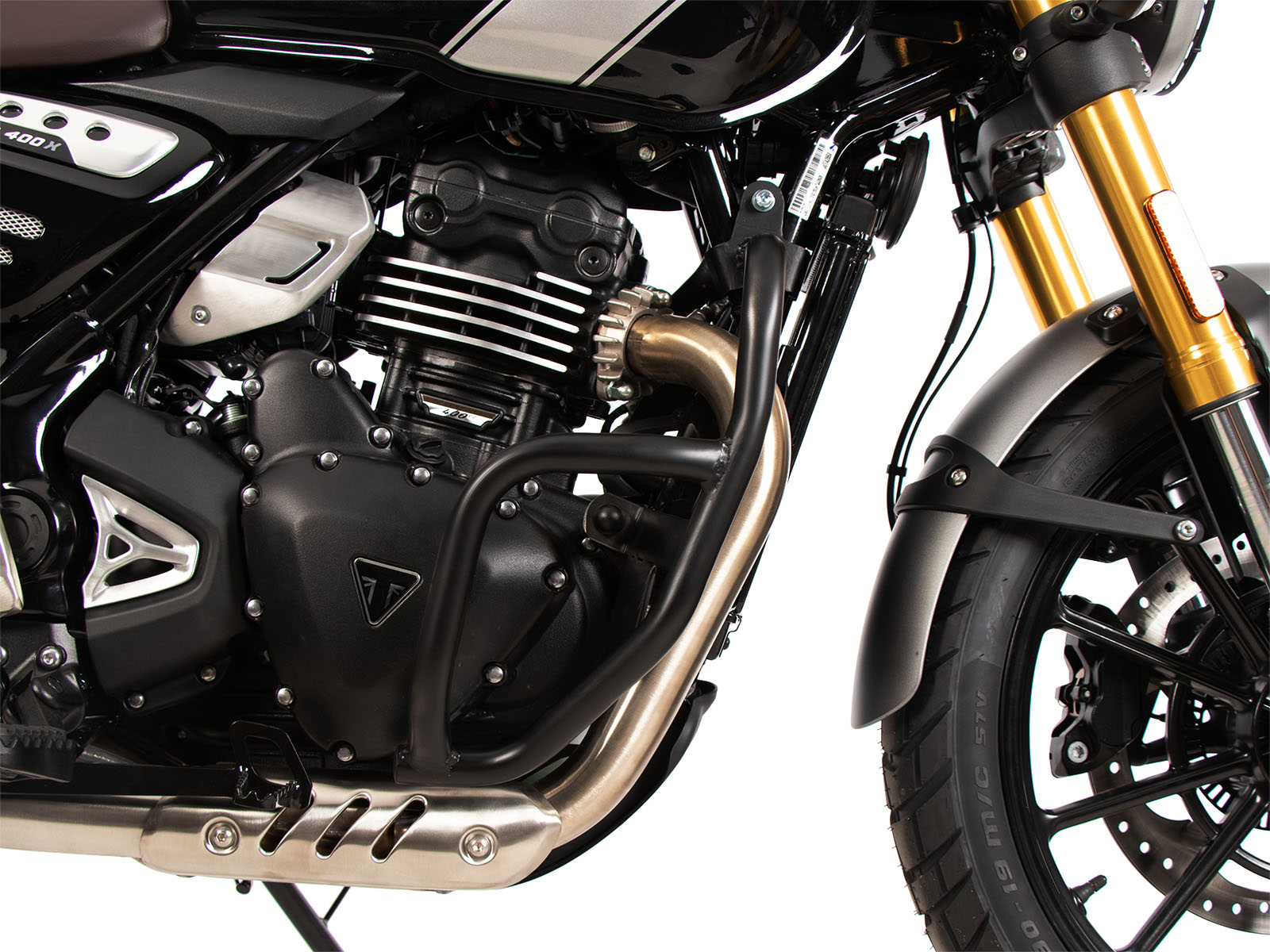 Motorbeschermer zwart voor Triumph Scrambler 400 X (24-) Hepco & Becker