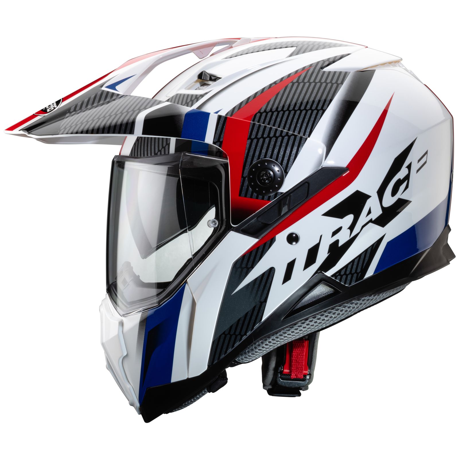 Caberg Helm Xtrace Savana, wit/rood-blauw