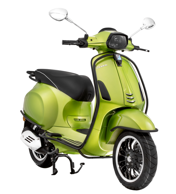 Valbeugel beenschild voor Vespa Primavera /Sprint 50-150cc, mat zwart