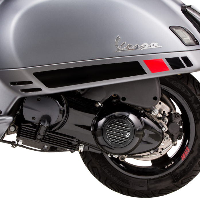 Oliepan voor Vespa GTS/GTS Super/GTV/GT 60 250-300cc 4T LC, glanzend zwart