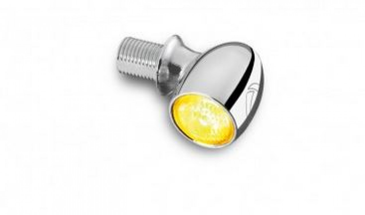 Kellermann indicator, Atto, aluminium, LED, V/H, L/R 12 V, glanzend chroom, M5x0,5x6,5