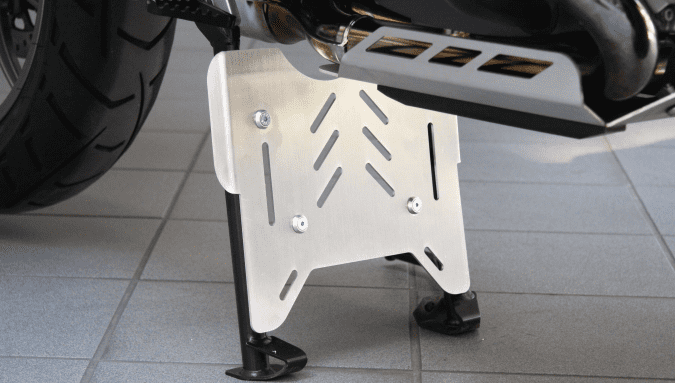 Aluminium beschermplaat voor originele hoofdstandaard voor BMW R 1200 GS Adventure (14-18) Hepco & Becker